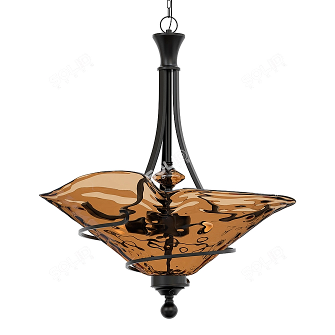 Elegant Vitalia Pendant Chandelier 3D model image 4
