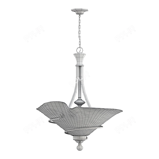 Elegant Vitalia Pendant Chandelier 3D model image 3
