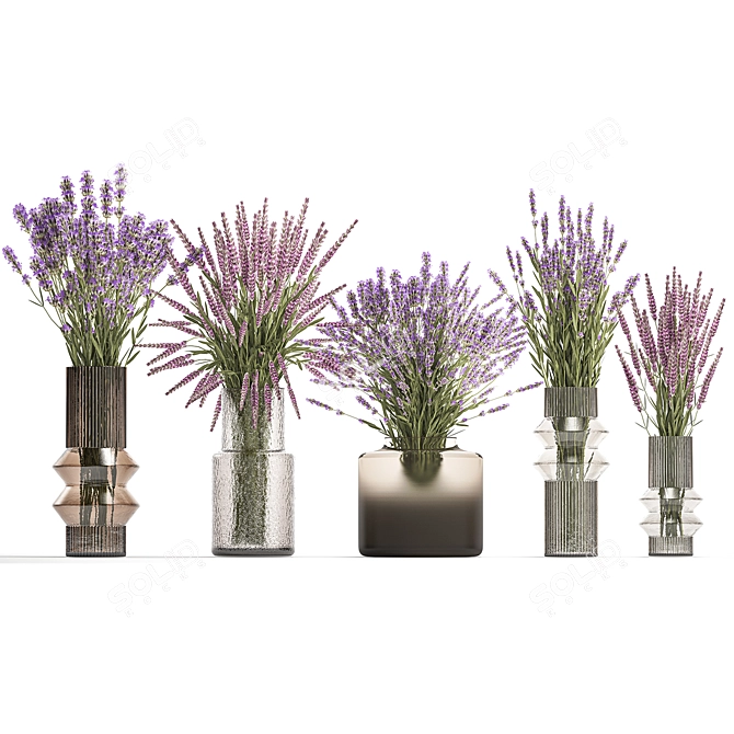 Field Flowers Bouquet Set 3D model image 5