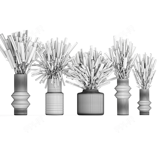 Field Flowers Bouquet Set 3D model image 7