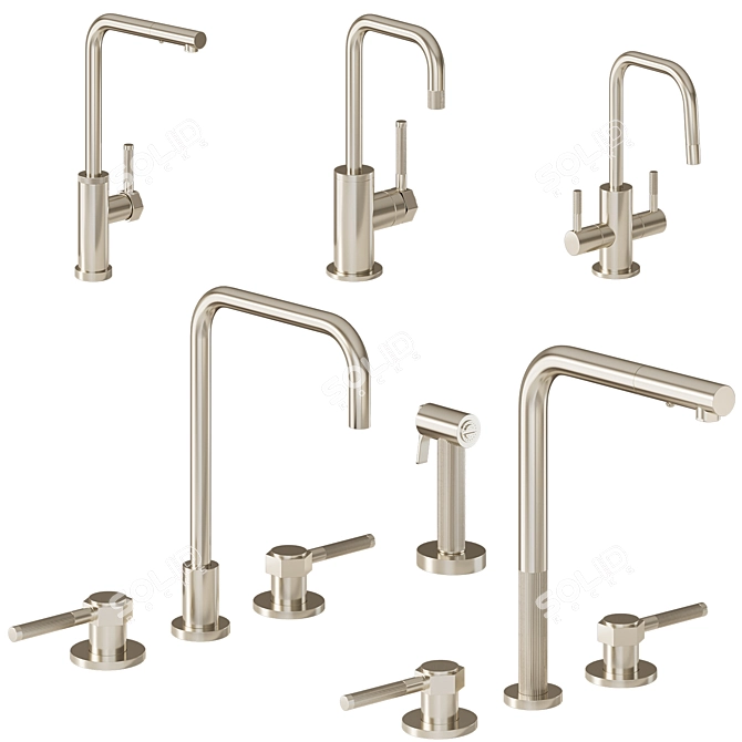 Sutton Faucet Collection by Rejuvenation 3D model image 1