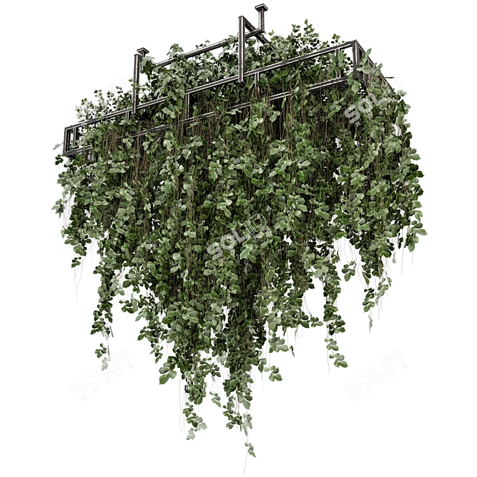 Metal Box Hanging Plants Set 3D model image 4