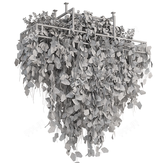 Metal Box Hanging Plants Set 3D model image 5