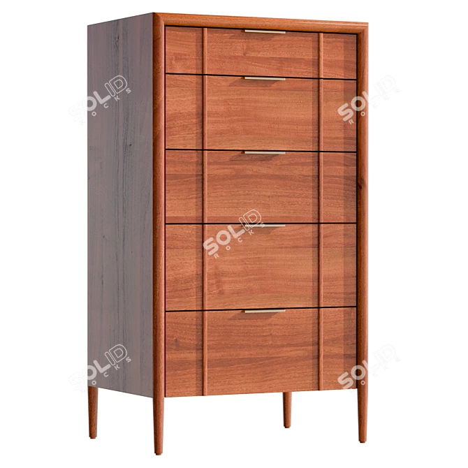 Quincy 5-Drawer Dresser: High-Quality, Spacious 3D model image 1