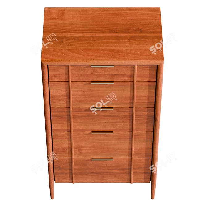 Quincy 5-Drawer Dresser: High-Quality, Spacious 3D model image 3