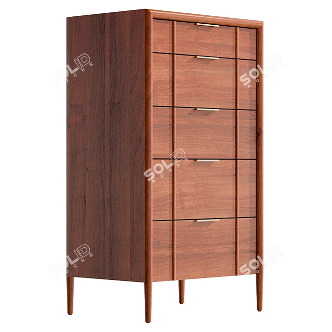 Quincy 5-Drawer Dresser: High-Quality, Spacious 3D model image 4