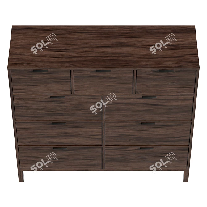 Modern Minimalist Kira Dresser 3D model image 3