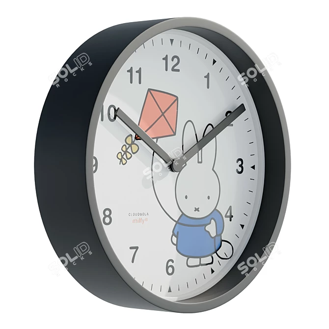 UV Unwrapped Kite Wall Clock 3D model image 5