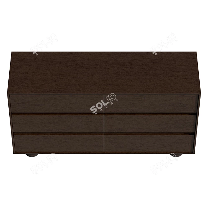 Modern 6-Drawer Dresser Urban-Outfitters 3D model image 3