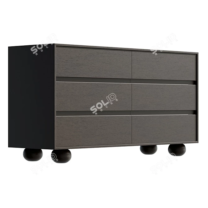 Modern 6-Drawer Dresser Urban-Outfitters 3D model image 4