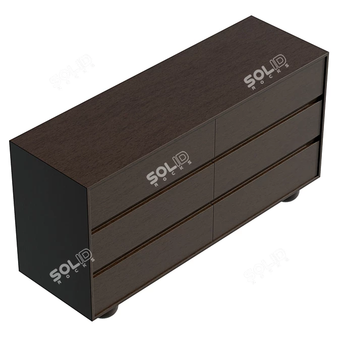 Modern 6-Drawer Dresser Urban-Outfitters 3D model image 5