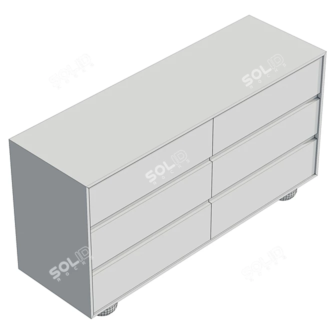 Modern 6-Drawer Dresser Urban-Outfitters 3D model image 6