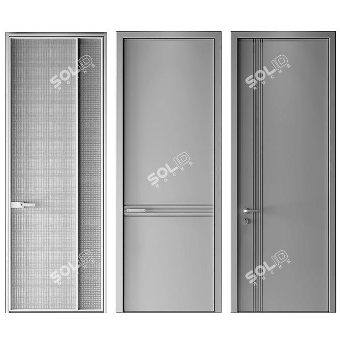 Raised Panel Doors: Modern Elegance 3D model image 5