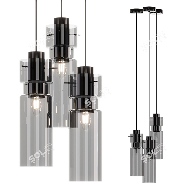 Elegant Odeon Light Scrow Chandelier 3D model image 1