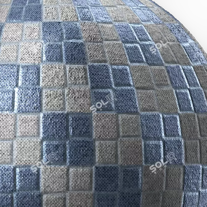 Customizable Stitched Fabric 4K Texture 3D model image 6