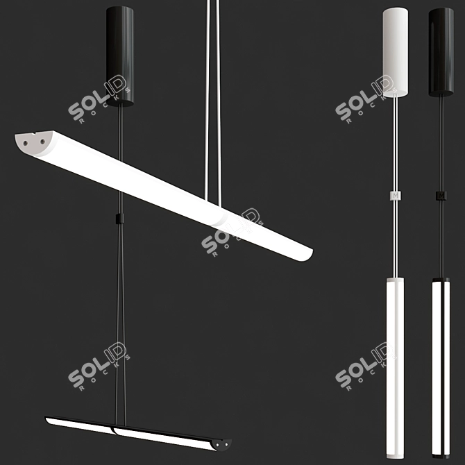 Elegant LED Pendant Lamp Design 3D model image 2