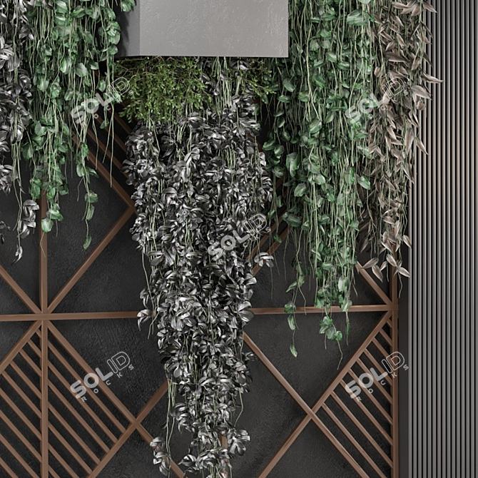 Metal Box Hanging Plants Set 3D model image 4