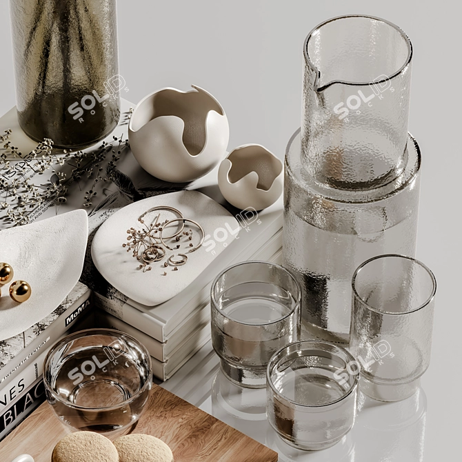 Elegant Decor Set 118 3D model image 7