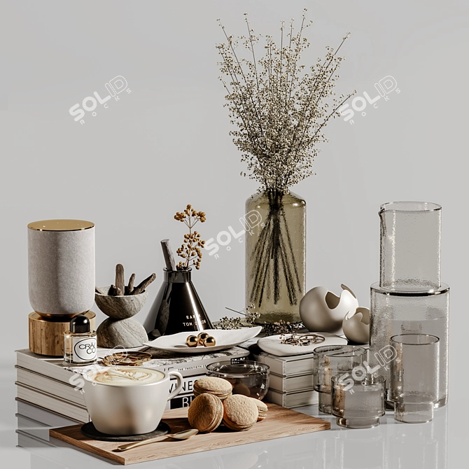 Elegant Decor Set 118 3D model image 9