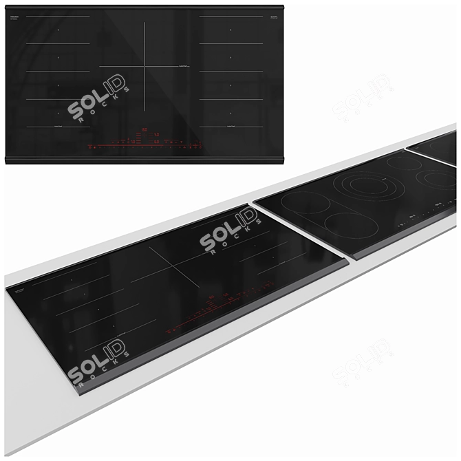 Bosch Cooktop Collection Set 3D model image 2