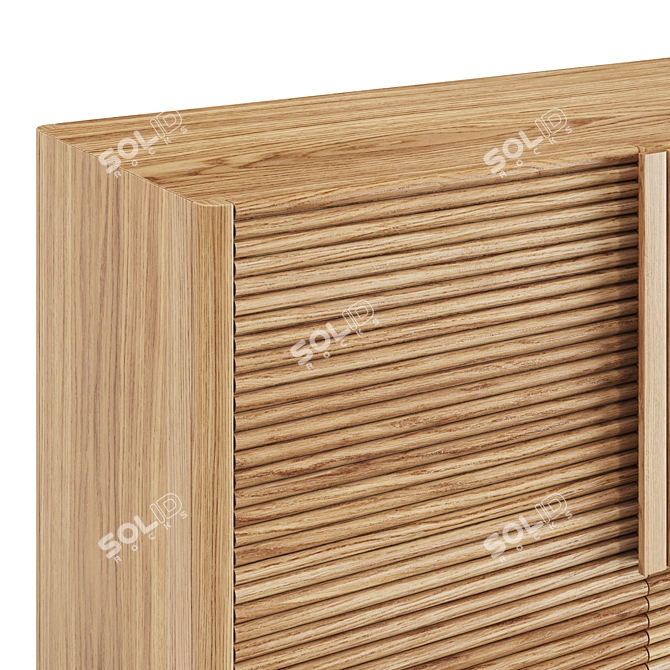 Title: Riffle Oak Tall Chest 3D model image 3