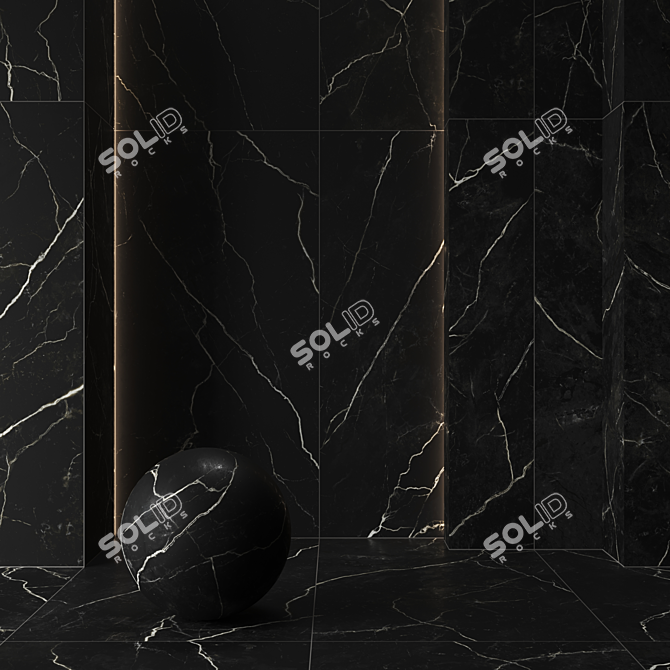 Marble Porcelain Tiles Set 3D model image 3