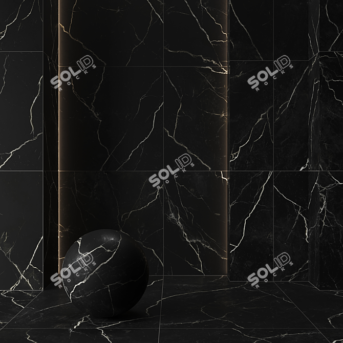 Marble Porcelain Tiles Set 3D model image 4