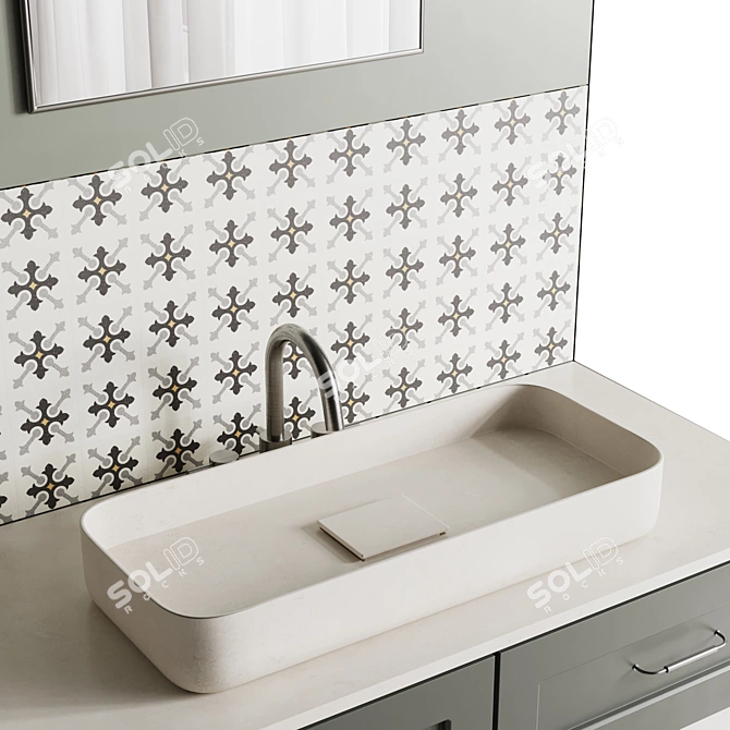 Omnires Y Bathroom Furniture Set 3D model image 4