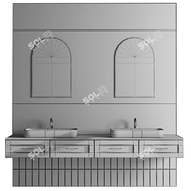 Omnires Y Bathroom Furniture Set 3D model image 6