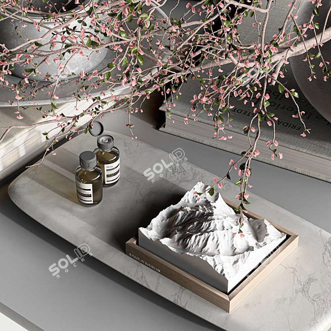 Japanese Minimalist Bohemian 3D Set 3D model image 2