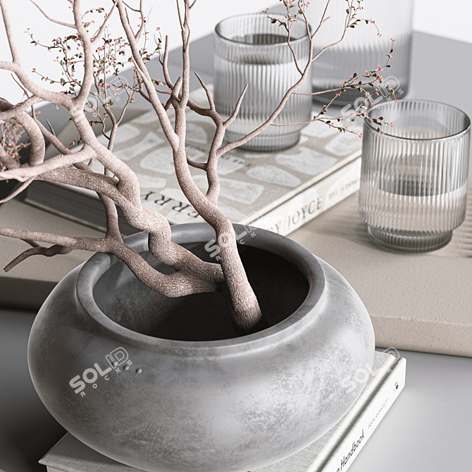 Japanese Minimalist Bohemian 3D Set 3D model image 5