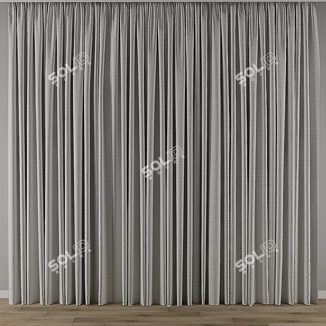 3-in-1 Curtain Model Set 3D model image 3