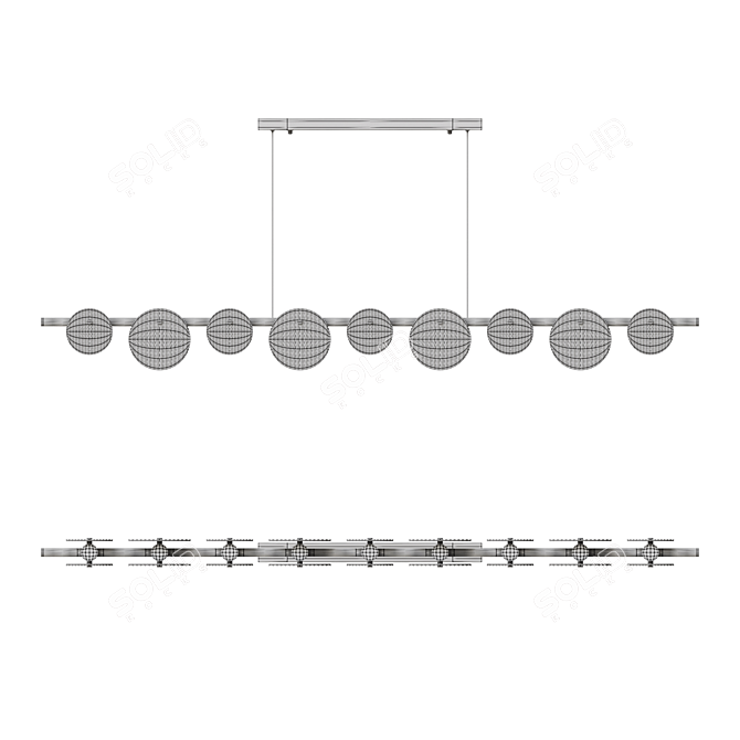 RUTGER LONG 9 LED Linear Light 3D model image 4