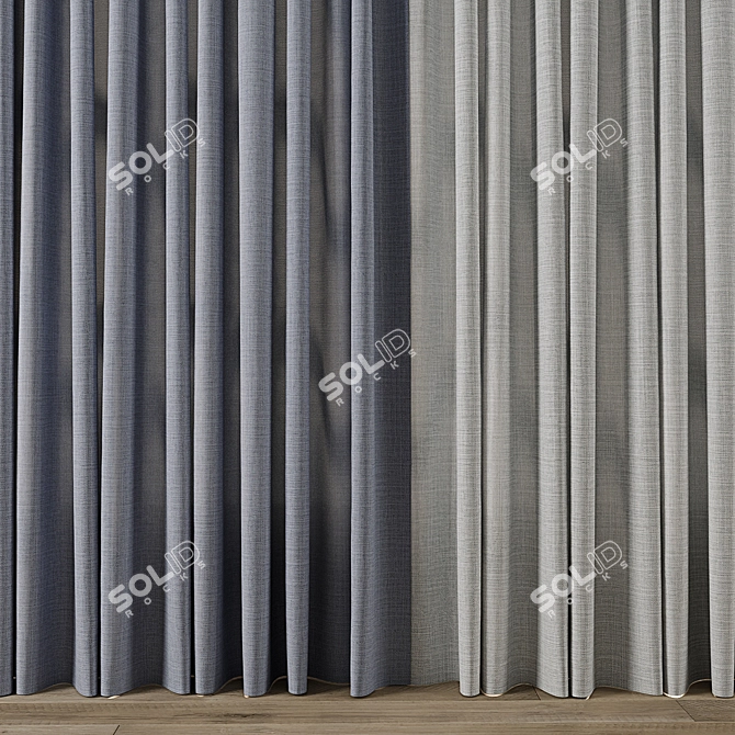 Curtain 888 3D Model Collection 3D model image 2