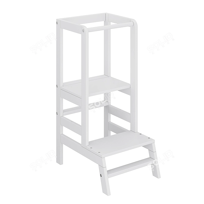 Adjustable Step Helper Tower 3D model image 1