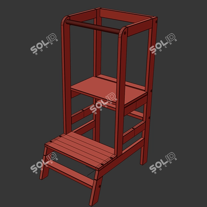 Adjustable Step Helper Tower 3D model image 2