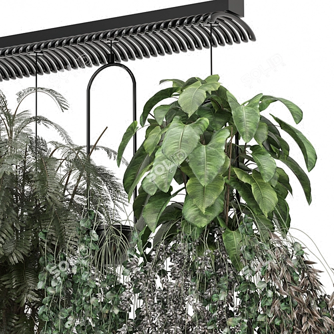  Hanging Indoor Plants Metal Box 3D model image 3