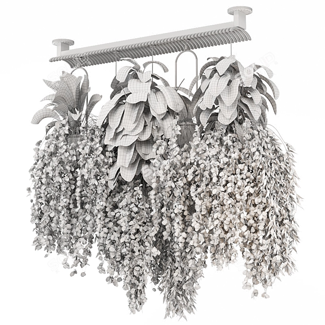  Hanging Indoor Plants Metal Box 3D model image 6