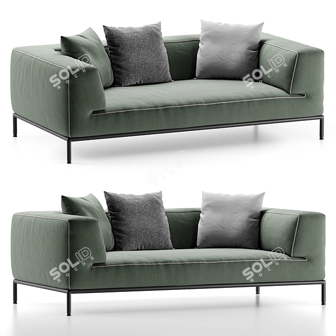 Flexform PERRY UP Modern Sofa 3D model image 1