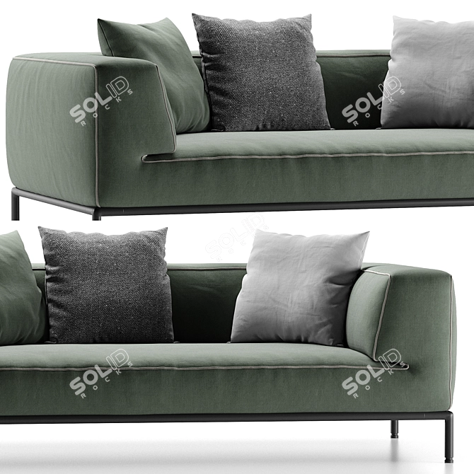 Flexform PERRY UP Modern Sofa 3D model image 5