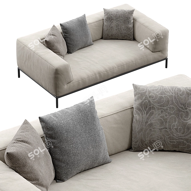 Flexform PERRY UP Modern Sofa 3D model image 10