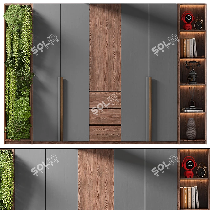 Modern Composite Wardrobe Furniture 3D model image 1