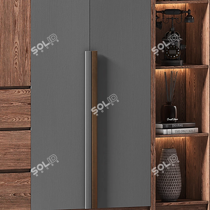 Modern Composite Wardrobe Furniture 3D model image 3