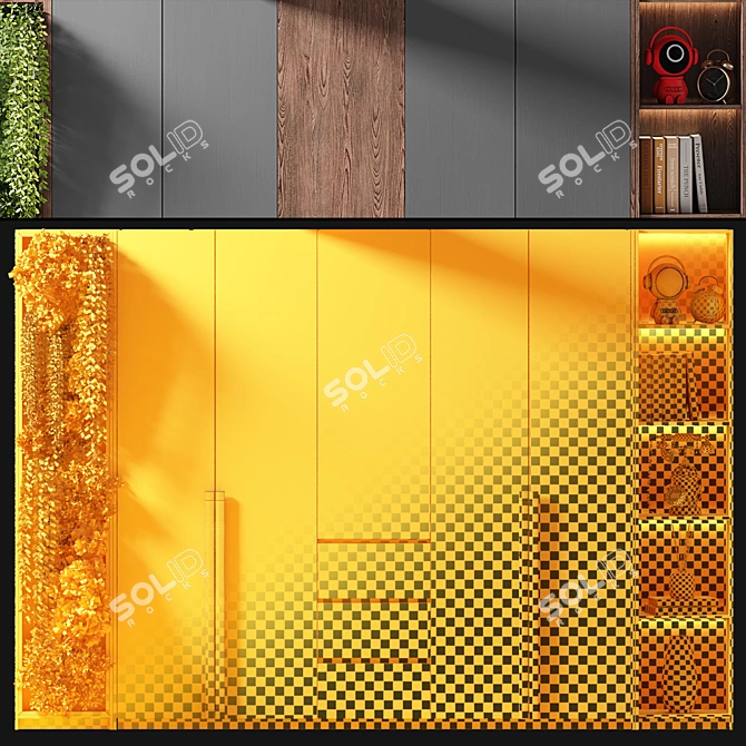 Modern Composite Wardrobe Furniture 3D model image 4