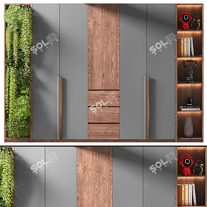 Modern Composite Wardrobe Furniture 3D model image 5
