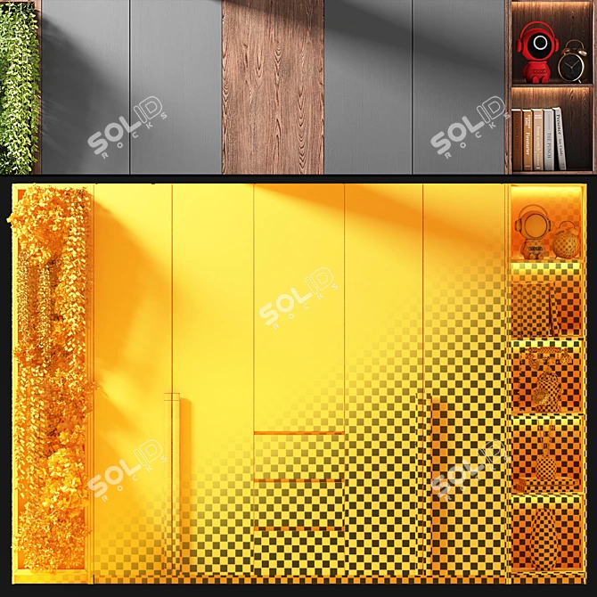 Modern Composite Wardrobe Furniture 3D model image 8