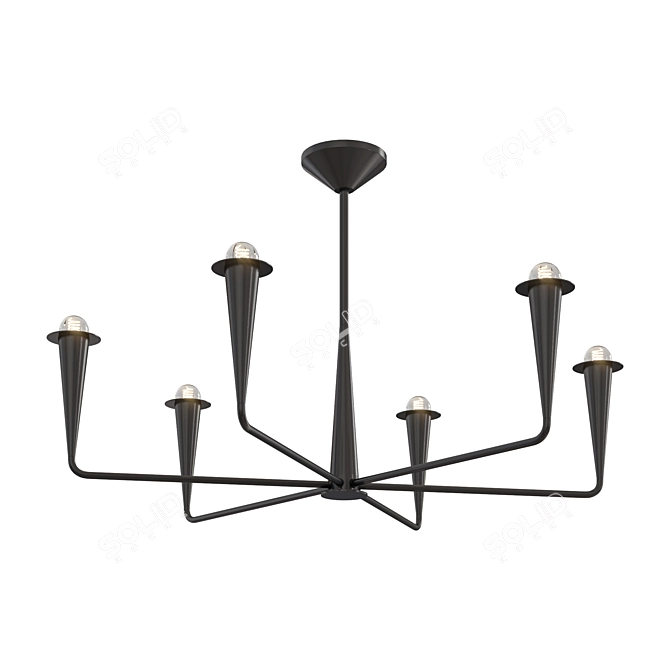 Sleek Modern Pendant Lighting 3D model image 1