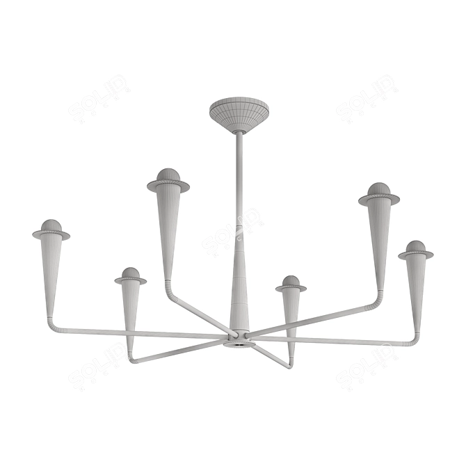 Sleek Modern Pendant Lighting 3D model image 2