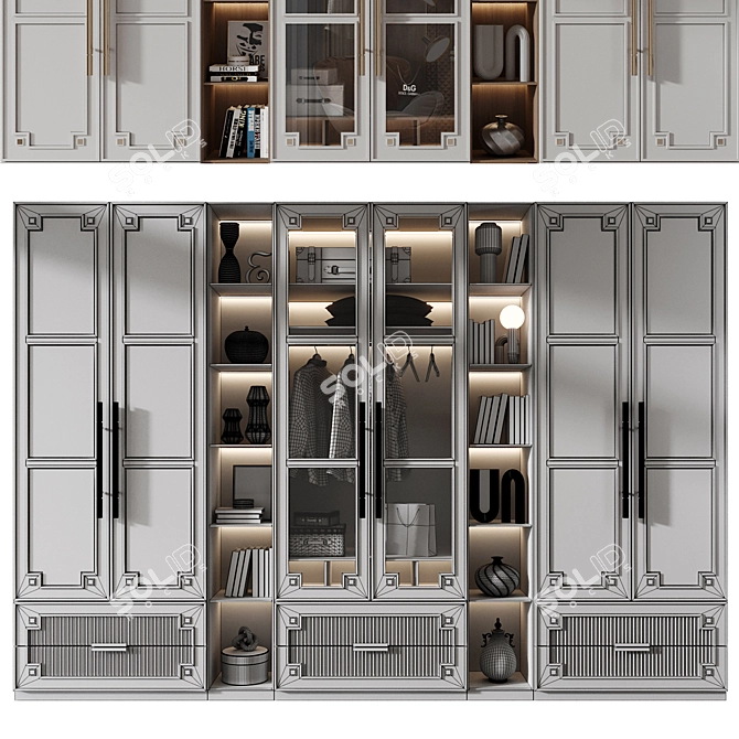 Modern Furniture Composition Set 3D model image 2