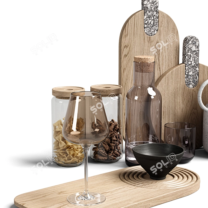 Modern Kitchen Decor Set 19 3D model image 4